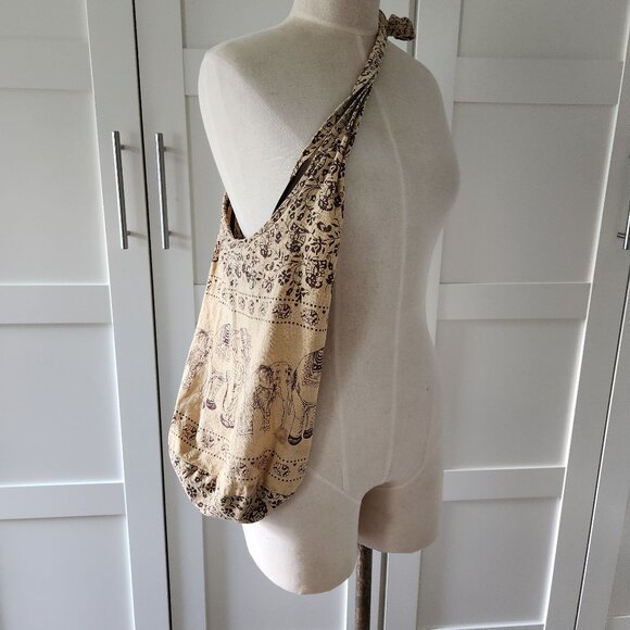 Elephant Hippy Side Sling Hobo Bag - Picture 2 of 7
